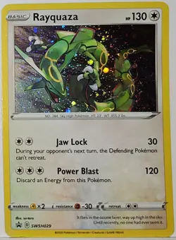 Swirls 🌀 Rayquaza SWSH029 Cosmos Holo Bleed Error Rare Pokemon TCG Promo ✨ - Image 3
