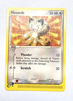 Pokemon TCG Meowth Ex Team Magma vs Team Aqua 42/95 Regular Common - Image 1