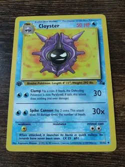 Pokemon Fossil 1st Edition Cloyster 32/62 Non Holo NM-MINT - Image 1