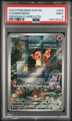 Pokemon TCG Charmander Obsidian Flames ETB Promo 044 PSA 9 - Image 1