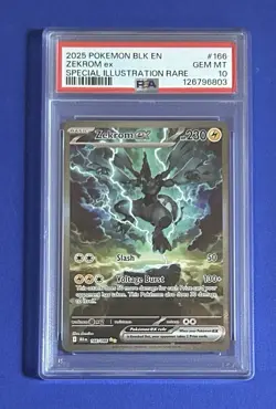 2025 Pokemon BLK EN Zekrom ex Special Illustration Rare #166 PSA 10 GEM MT - Image 1
