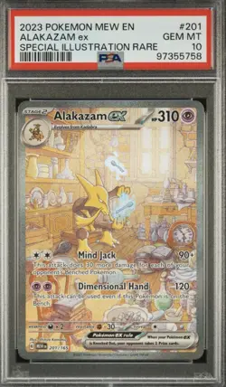 2023 Pokemon Mew En-151 Alakazam Ex #201 Special Illustration Rare PSA 10 - Image 1