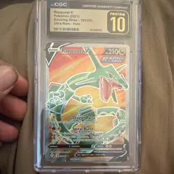 Pokemon TCG Rayquaza V Evolving Skies 193/203 Ultra Rare Holo CGC Pristine 10 - Image 1