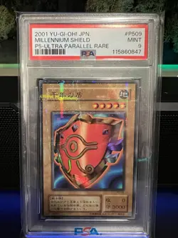 Yu-Gi-Oh! P5-09 Japanese Millennium Shield Ultra Parallel Rare PSA 9 MINT - Image 1
