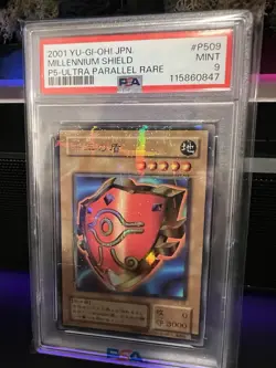 Yu-Gi-Oh! P5-09 Japanese Millennium Shield Ultra Parallel Rare PSA 9 MINT - Image 2