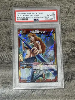 PSA 10 - Cat Burglar Nami Miracle Battle Carddass One Piece Promo #41 - Image 1
