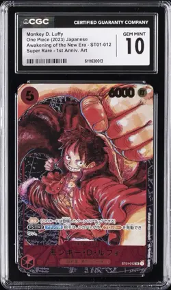 2023 ONE PIECE JPN AWAKENING OF THE NEW ERA MONKEY D. LUFFY CGC 10 GEM MINT - Image 1