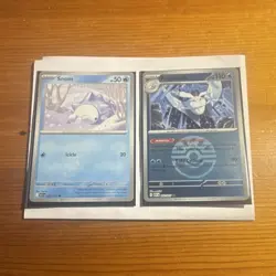 Pokemon Snom & Frosmoth Set - Sword & Shield 2 Card Lot - Trading Card Game - Image 1