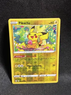 Pokemon TCG Lost Origin Pikachu Reverse Holo Common Card 52/196 Nm - Image 1