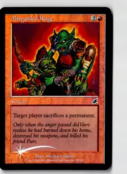Misguided Rage 99 Foil Common Scourge Magic: The Gathering Lightly Played - Image 1