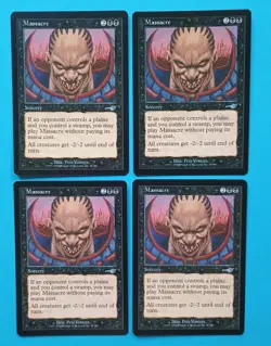Magic the Gathering MTG Nemesis MASSACRE X 4 VLP/EX U 2000 NICE! - Image 1