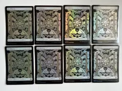 MTG Basic Lands FOIL x40 Full Art Set of 8 each Phyrexian All Will Be One - Image 3