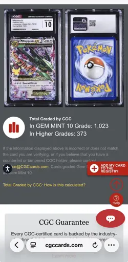 CGC 10 Mint - M Rayquaza EX 76 - English Celebrations Holo Pokemon TCG - Image 4