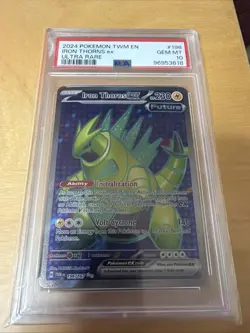 Iron Thorns EX Ultra Rare Twilight Masquerade 196/2024 Pokemon PSA 10 Gem Mint - Image 1