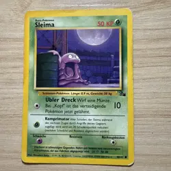 German Pokemon TCG 48/62 Grimer Sleima Unlimited Fossil Common HP/DMG - Image 1