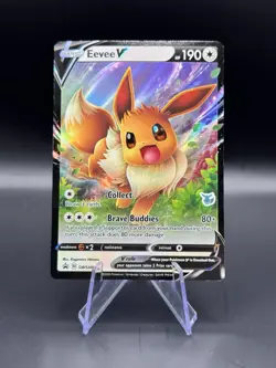 Pokemon Eevee V Promo Holo 190 HP SWSH065 Sword & Shield English MP - Image 1