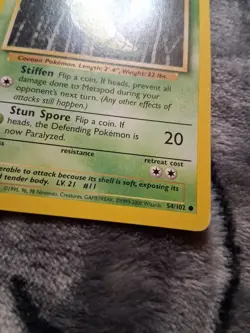 Pokemon TCG Metapod Base Set 54/102 Regular 1999-2000 Wizards Base Set Copyright - Image 3