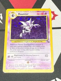 Haunter 6/62 Fossil Set Pokemon TCG Card WOTC 1999 WOTC - Image 1