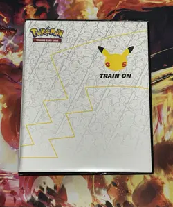 Pokemon 25th Anniversary Collector's Binder + 10 Jumbo Card Lot NM-MINT - Image 1