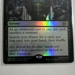 Diabolic Intent The Brothers' War Sorcery Rare Black Foil 089/287 2022 Dan Scott - Image 4