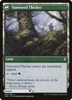 Vastwood Fortification // Vastwood Thicket Foil (216) Zendikar Rising ZNR MTG - Image 2