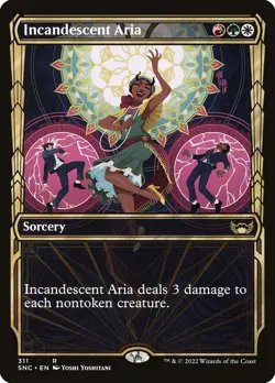 Incandescent Aria (311) Showcase Streets of New Capenna SNC MTG Magic - Image 1