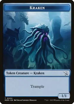 Kraken Token (004) March of the Machine MOM MTG Magic - Image 1