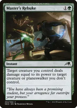 Master's Rebuke Foil (202) Kamigawa: Neon Dynasty NEO MTG Magic - Image 1