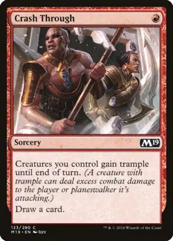 Crash Through Foil (133) Core Set 2019 M19 MTG Magic - Image 1