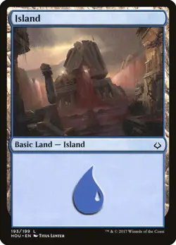 Island Foil (193) Hour of Devastation HOU MTG Magic - Image 1