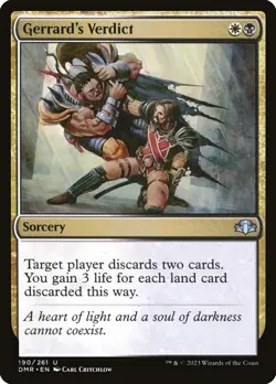Gerrard's Verdict Foil (190) Dominaria Remastered DMR MTG Magic - Image 1