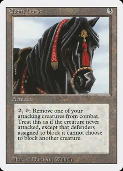 Ebony Horse (247) Revised Edition 3ED MTG Magic - Image 1