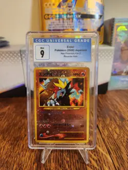 Pokemon TCG (JPN) - ENTEI #244 REVERSE HOLO - NEO PREMIUM FILE 2 (2000) - CGC 9 - Image 2