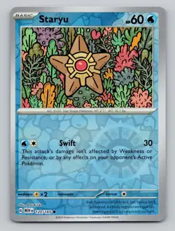 Reverse Holo Staryu 120/165 Common 151 Pokemon - Image 1