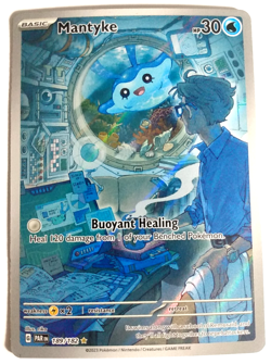 Mantyke Illustration Rare Holo - 189/182 - Paradox Rift Pokemon 2023 - Image 1