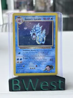 Giovanni's Gyarados HP DMG Gym Challenge Holo Rare 5 Pokemon WOTC 5/132 - Image 1