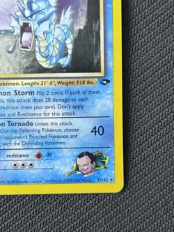 Giovanni's Gyarados HP DMG Gym Challenge Holo Rare 5 Pokemon WOTC 5/132 - Image 5
