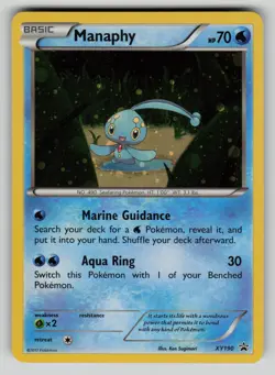Manaphy - XY190 XY190 Holo Promo XY Promo Pokemon vLP - swirl - Image 1