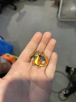 Mega Charizard Y Collectors Pin Pokemon TCG Collector Enamel Pins Official 2014 - Image 1