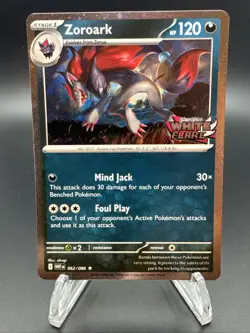 Zoroark 062/086 SV: White Flare - Pokemon TCG - STAMPED PROMO - COSMOS HOLO - Image 1