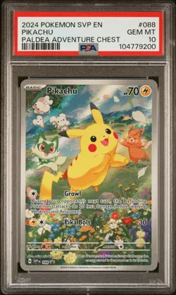 PSA 10 Pikachu 088 Scarlet & Violet Holo Black Star Promo Pokemon Card - Image 1