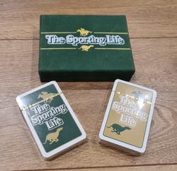 Vintage The Sporting Life Poker Playing Cards Bridge Set Horse Racing Sealed - Image 1