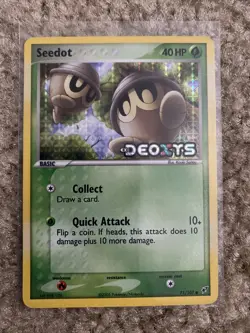 Seedot 71/107 EX Deoxys Reverse Holo Stamped Pokemon Card - LP - Image 1