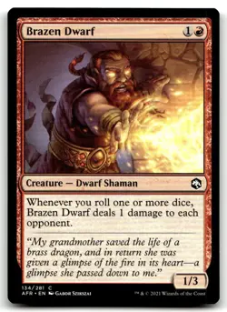 MTG Brazen Dwarf C Adventures in the Forgotten Realms 134 LP - Image 1