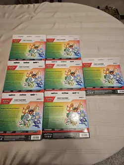 7 New Sealed Pokemon TCG Series 1 First Partner Illustration Collection Boxes - Image 2