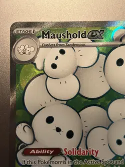 Pokemon TCG Paradox Rift Maushold EX Full Art Ultra Rare #233/182 - Image 3