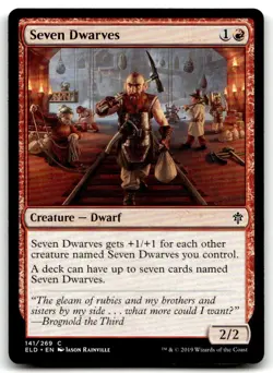 MTG Seven Dwarves C Throne of Eldraine 141 LP - Image 1