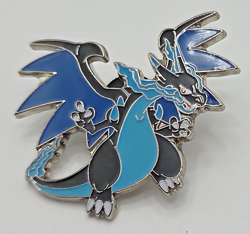 TCG Mega Charizard X Blue Enamel Collectors Pin XY Official Nintendo Pokemon - Image 2