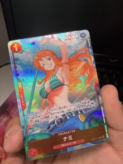 Bandai One Piece CCG Nami OP01-016 Romance Dawn Holo Rare Japanese NM - Image 1