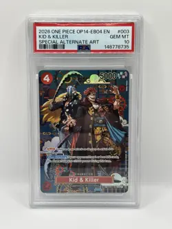 One Piece CCG Kid & Killer SP EB01-003 - Graded PSA 10 GEM MT - Image 1
